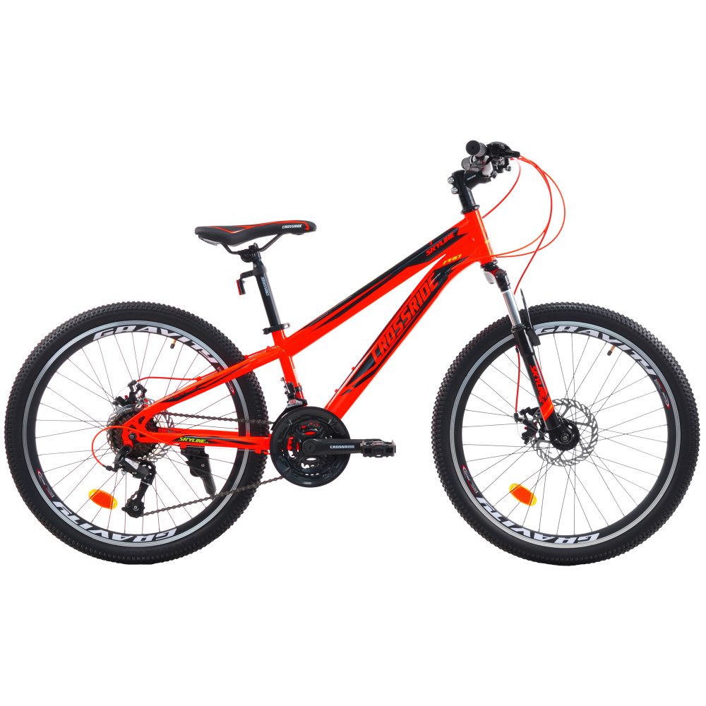 Crossride SKYLINE 2.0 24" – гірський велосипед для підлітків з дисковими гальмами та 21 швидкістю